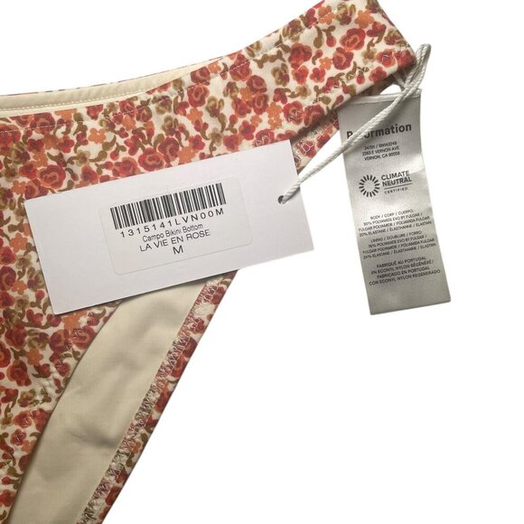 Reformation Campo Bikini Bottom Medium La Vie En Rose NWT - Picture 4 of 5